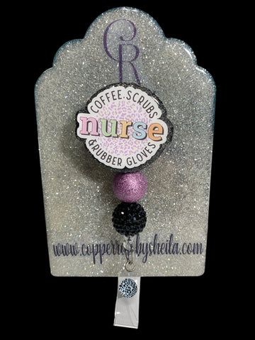 NURSE COFFEE, SCRUBS & RUBBER GLOVES